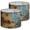 Blue Orange Patina, variant on Lamp Shades Set of 2 Rusted Corrugated Metal Texture Weathered Industrial Patina 13" x 13" x 10" Lampshade for Table Lamps Floor Lamps Lamp Shade Replacement Easy Assembly Required