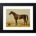 thumbnail image 2 of Emil Volkers 14x11 Black Modern Framed Museum Art Print Titled - Black Horse in the Stable II, 2 of 5