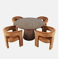 thumbnail image 3 of Gwen Luxury Mid-Century Modern Five Piece Dining Set with Upholstered Chairs, 3 of 10