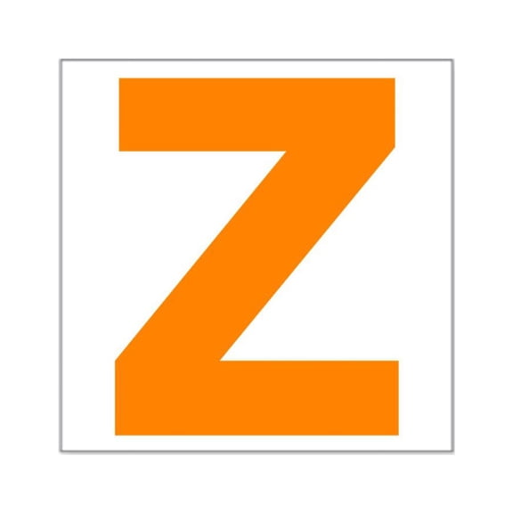 CafePress - Letter Z Orange Sticker - Square Sticker 3" x 3"