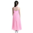 thumbnail image 5 of iEFiEL Girls Chiffon Scoop Neck Flower Girl Dress Wedding Bridesmaid Birthday Party Dress Pink 8, 5 of 7