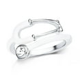 thumbnail image 1 of Medical Enamel Stethoscope Ring with Crystal Luxury Medicine Jewelry for Doctor Nurse Rings Size 7-9 A3-R018-S 9, 1 of 6