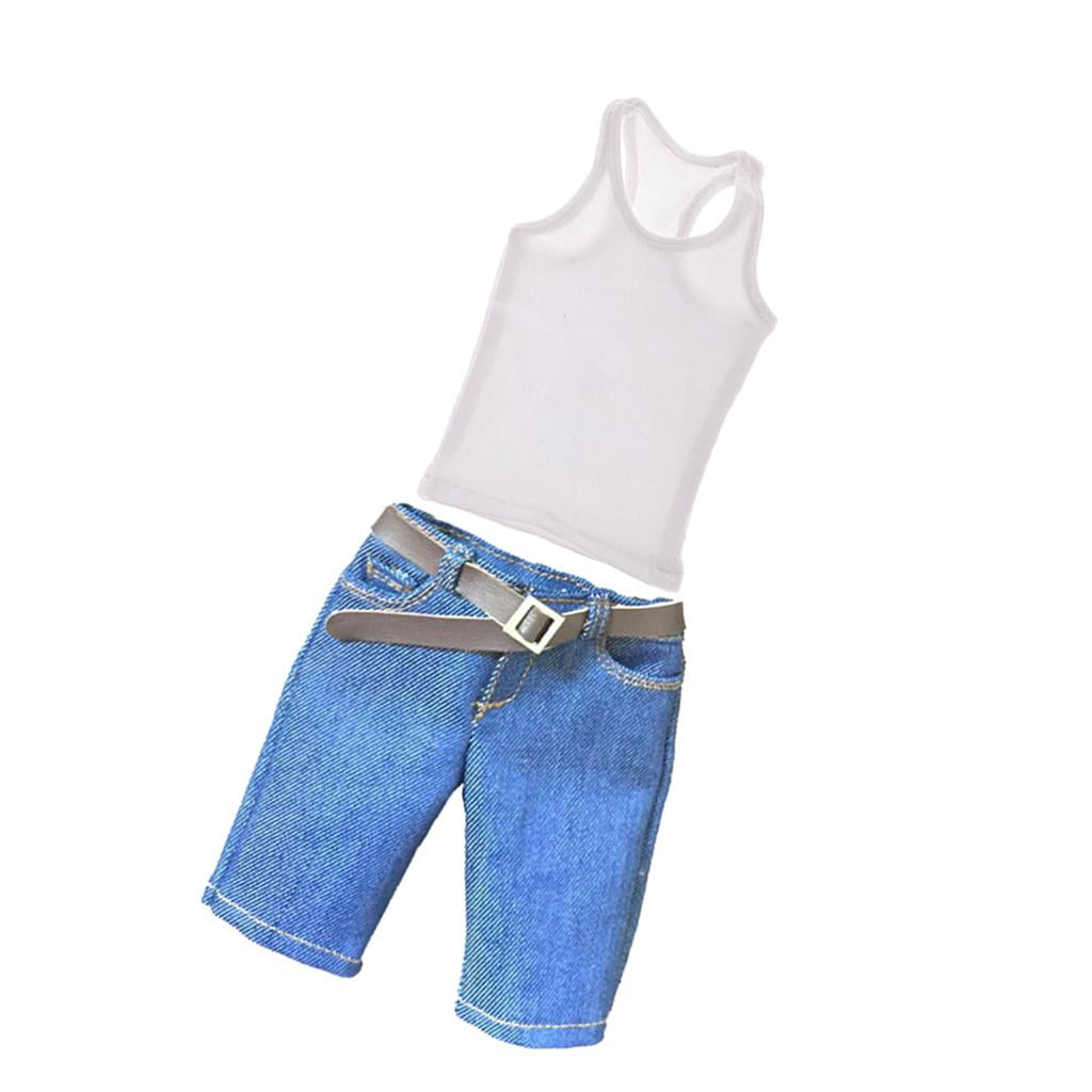 1:6 Men's Clothes Vest Shorts & Belt Full Set for 12'' Male Action Figure Toy 