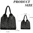 thumbnail image 3 of Kukuzhu Beach Bags for Women, Summer Mesh Beach Tote Bag Hand Woven Beach Bag Weaving Hollow Shoulder Bag Handbag, 3 of 5