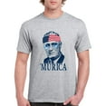 thumbnail image 2 of Murica FDR - America United States Patriotism T Shirt - Small - Sport Grey, 2 of 6