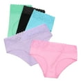 thumbnail image 5 of Littleforbig Women's Ladies Cotton Underwear Hipster Briefs 5 Pack Panties Set - Lace High Waist Cute Comfort Panties S, 5 of 7