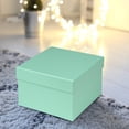 thumbnail image 5 of Square Gift Boxes with Lids Set of 4 Blue Gift Box Nesting Gift Boxes for Presents Birthday Wedding Valentines Christmas Party Favor Boxes, 5 of 7