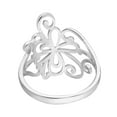 thumbnail image 5 of Delicate Swirling Flower Blossom Sterling Silver Ring, 5 of 7