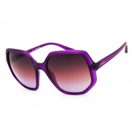 Guess GU7773 83Z 58mm Geometric Sunglasses Women's Violet