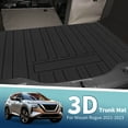 thumbnail image 2 of Unique Bargains Flat Face Cargo Liner Rear Trunk Mat Trunk Cargo Luggage Boot Tray Mat Vertical Stripes Pattern for Nissan Rogue 2021-2023 Anti-Slip, 2 of 7