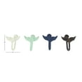 thumbnail image 3 of DecMode 4"W, 5"H Multi Colored Metal Single Hanger Whale Wall Hook, 4-Pieces, 3 of 8