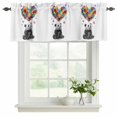 thumbnail image 2 of 2 Pack Valances for Windows, Cute Panda Window Valances for Living Room/Bedroom/Bathroom, Modern Abstract Oil Painting Love Heart Light Filtering Kitchen Curtain Valance Window Treatment 60"W x18" L, 2 of 9