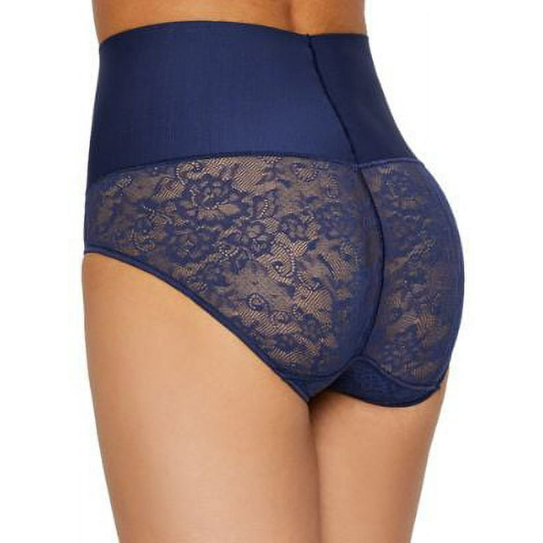 Maidenform Firm-Control Shaping Brief Navy Lace 2XL Women's