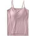 thumbnail image 1 of HUGFEGWE Débardeurs avec Soutien-Gorge Intégré, Camisole en Coton Extensible à Bretelles Réglables pour Femmes avec Soutien-Gorge Intégré Rembourré AZ824-6170, 1 of 7