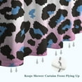 thumbnail image 6 of Pink and Blue Of Leopard Print Shower Curtain 36"x72" ,Bathroom Decorative Shower Curtains Set with 12 Hooks,Modern Waterproof Washable Shower Curtain, 6 of 6