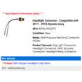 thumbnail image 2 of Headlight Connector - Compatible with 2017 - 2018 Hyundai Ioniq, 2 of 2