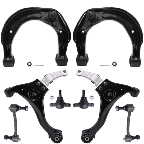 Detroit Axle - Front 8pc Control Arms Kit 2006-2010 Hyundai Sonata, 4 Upper & Lower Control Arms 2 Lower Ball Joints 2 Sway Bars Suspension Kit 2006 2007 2008 2009 2010 Replacement