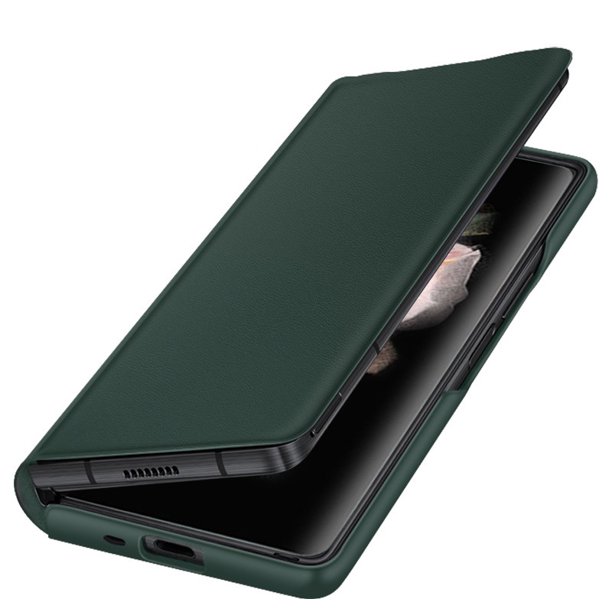 Para Funda de cuero Funda de cuero para teléfono Pantalla plegable ultrafina Funda de cuero con tapa de cuero liso Funda protectora