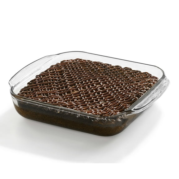 Libbey Baker's Basics Square Glass Casserole Baking Dish, 8-inch by 8-inch