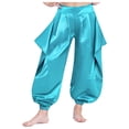 thumbnail image 1 of Linjinx Girls Belly Dance Halloween Pants for Stage Performances Theme Parties Blue 6, 1 of 5