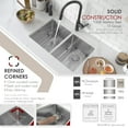thumbnail image 3 of Stylish Undermount 28" Stainless Steel Double Bowl Kitchen Sink with Grids & Strainers S-300XG, 3 of 11