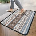 thumbnail image 4 of Brown Geometric Striped Pattern Door Rugs,Washable Non Slip Door Mats Indoor,Decorative Door Mats,Entry Mat Indoor for Entrance,Bedroom,Kitchen,Bathroom,30"x17", 4 of 6