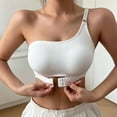 thumbnail image 6 of Women's Sports Bra One Shoulder Cozy Vest Workout Cute Yoga Gym 2026 Fall Bra Clothes White XL, 6 of 6