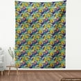 thumbnail image 3 of Ambesonne Tropical Fabric by the Yard Upholstery, Exotic Aloha Palm Leaves, 2 Yards, Indigo and Multicolor, 3 of 4