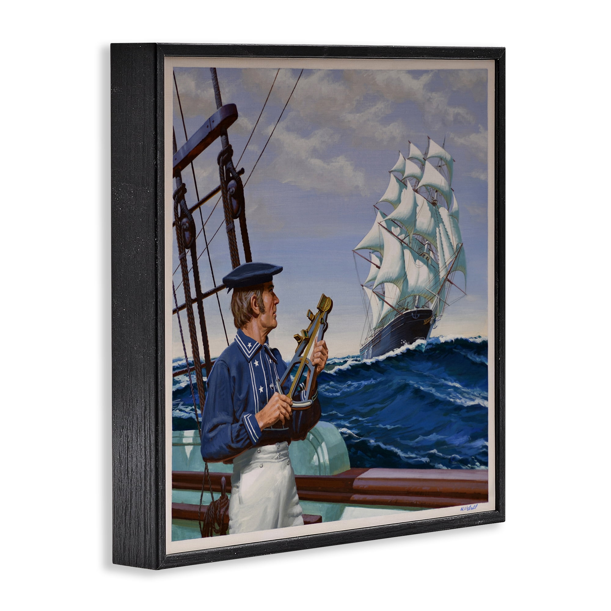 Flying Cloud Sailing Ship Black Framed Giclee Art, design by Wind River Studios