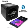 Sharp FM Clock Radio with Bluetooth Speaker, USB FastCharge, Dual