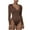 Coffee, variant on Herrnalise One Piece Body Shaper for Women Firm Tummy Compression Bodysuit Shaping with Butt Lifter Long Sleeved Erogenous Basics Versatile Solid Tight Fitting Cutout Jumpsuit Coffee