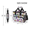 thumbnail image 3 of FORMRS Insulated Cooler Bag 24 Cans Capacity Soft Leakproof Lunch Box with Side Pockets, Purple Retro Pattern, 3 of 7
