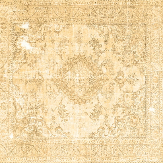 Ahgly Company Indoor Square Persian Brown Traditional Area Rugs, 7' Square