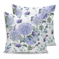 thumbnail image 7 of Outdoor Throw Pillow Cover Purple Hydrangea Flower Blueberry Waterproof Cushion Covers 2 Pack Watercolor Floral Leaves on White Pillow Cases Home Decoration for Patio Garden Couch Sofa, 7 of 7