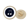 thumbnail image 1 of Doubled-dequaver Musique Notes Rond Métal Broche d'Or Clip, 1 of 3