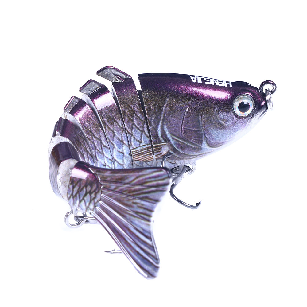 HENGJIA Fishing Lures 5pcs Multi Jointed Fish Fishing Kits Slow Sinking Lifelike Swimbait Freshwater and Saltwater for Trout Bass Lures, 3.93"/0.54oz