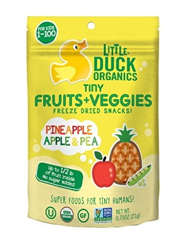 Little Duck Organics Tiny Fruits + Veggies Freeze Dried Snacks Pineapple Apple & Pea, 0.75... by LITTLE DUCK ORGANICS