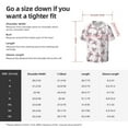 thumbnail image 5 of Goofa Pink Butterflies (2) Printed Men's Casual Short-sleeved Shirt,Lightweight Breathable Button-down,Summer Casual men's top,Versatile Fashion shirt-3X-Large, 5 of 7