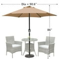thumbnail image 7 of Abble 7.5ft Patio Umbrella with Crank Handle Outdoor Market Umbrella with 6 Sturdy Umbrella Ribs Waterproof for Garden Deck Backyard Pool, Tan, 7 of 7