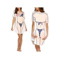 thumbnail image 5 of Women Funny Bikini Print Tops Dress, Casual Short Sleeve Mini Dresses, 3D Bikinis Set Pattern Loose Fit Shirt Skirts Beachwear Bikini Cover Up Sleepwear Nightwear, 5 of 6