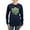 Navy, variant on CafePress - Shamrock Skull St Patricks Day Women's Long Sleeve - Women's Long Sleeve Graphic Tee Casual Fit