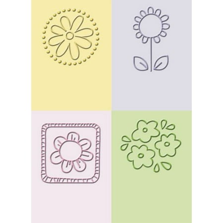 Cuttlebug 2-Inch-by-2.75-Inch Embossing Folder Set, Flowers, 4 Folders ...