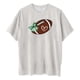 thumbnail image 3 of Tops Cortos para las Mujeres, Doble Cara Impreso Cuello Redondo Gota Hombro Camiseta, Top Estirable Casual, 3 of 5