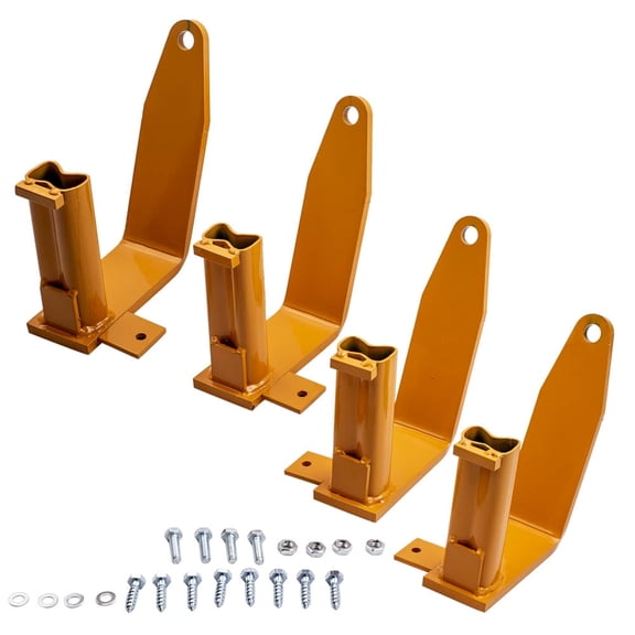 Maxpeedingrods 4Pcs Universal Stake Powder Coated Camper Tie Down for TDSF Full-size Pickups