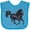 Turquoise, variant on Inktastic Beautiful Galloping Black Horse Boys or Girls Baby Bib