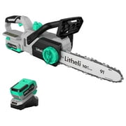 Litheli 20V 10" Cordless Chainsaw   4.0Ah Battery Pack & Charger