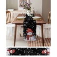 thumbnail image 4 of Table Runner 48 Inches Long for Kitchen Dining, Red Snowman Christmas Dresser Scarf Farmhouse, Dining Table Decorations for Wedding/Parties, Xmas Winter Snowflake Black 13 x 48 In, 4 of 9
