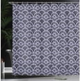 thumbnail image 3 of Ambesonne Japanese Art Shower Curtain, Fish Scale Lines Motif, 69"Wx75"L, Lavender Blue, 3 of 4