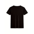 thumbnail image 2 of 100% Cotton SUNSHINE MIXED WITH A LITTLE HURRICANE Print Crew Neck Short Sleeve T-shirt, Girls' Comfy Tees Summer Clothes, 2 of 6