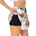 thumbnail image 1 of Balery 2025 New Year'S Pantalones cortos deportivos para mujer con forro y dos bolsillos, elásticos, para entrenamiento, gimnasio, yoga-Large, 1 of 7